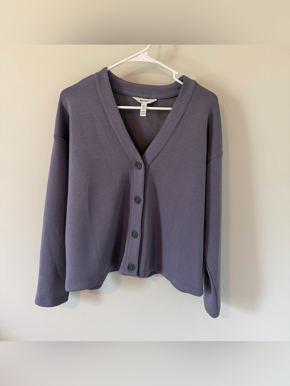 Spanx Air Essentials Button Front Cardigan Purple Women’s Size Medium